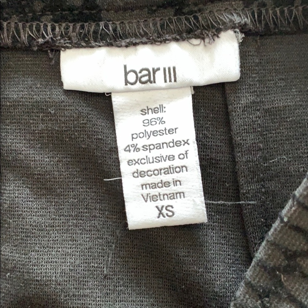 Bar III black pencil skirt with velvet detail - Picture 3 of 3